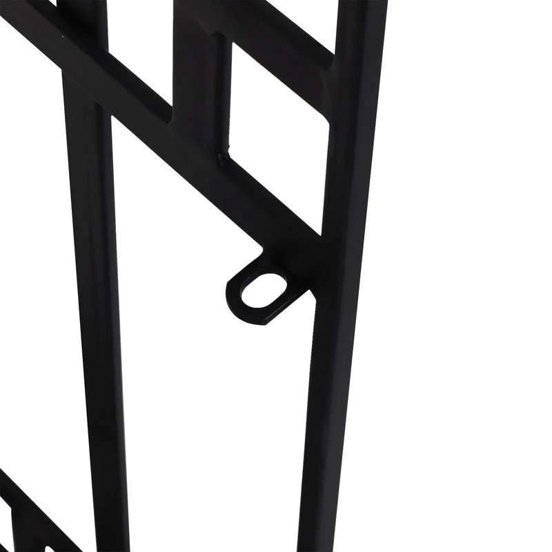 Scaffale da Giardino a 3 Ripiani in Acciaio Nero 61x29.5x120 cm
