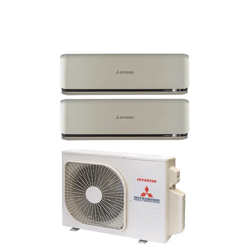 Climatizzatore Condizionatore Mitsubishi Heavy Industries Dual Split Inverter serie KIREIA PLUS Titanium 9+9 con SCM45ZS-W R-32 Wi-Fi Optional 9000+9000