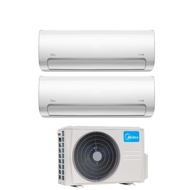 Climatizzatore Condizionatore Midea Dual Split Inverter serie MISSION PRO 9+12 con M2O-18NF8 R-32 Wi-Fi Optional 9000+12000