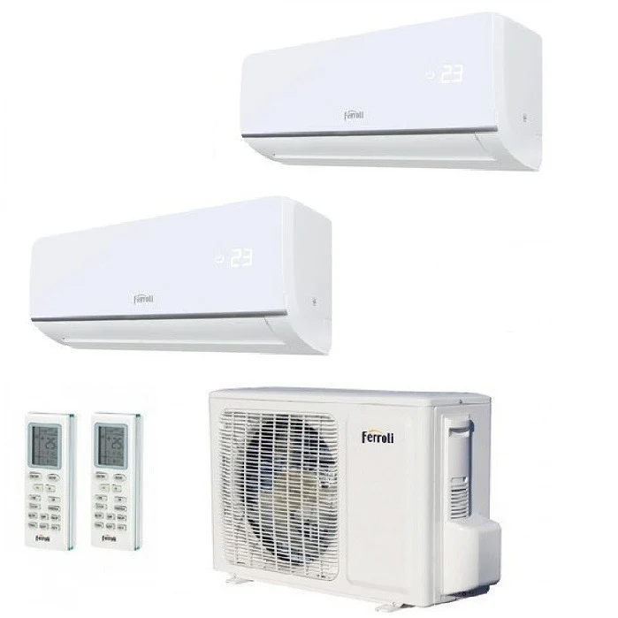 Climatizzatore Condizionatore Ferroli Dual Split Inverter R32 serie ASTER M 3.2 12000+12000 con 18-2 12+12