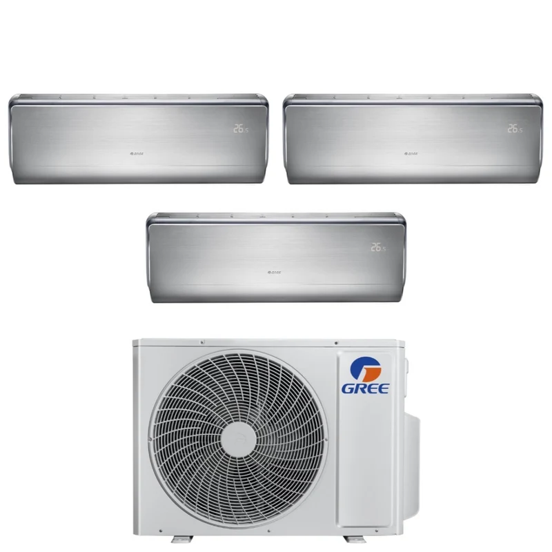 Climatizzatore Condizionatore Gree Trial Split Inverter serie U-CROWN 9+9+12 con GWHD(24)NK6OO R-32 Wi-Fi Integrato 9000+9000+12000