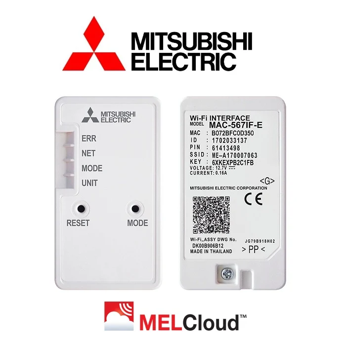 Controllo Wi-Fi Mitsubishi Electric MAC-557IF-E per Condizionatore