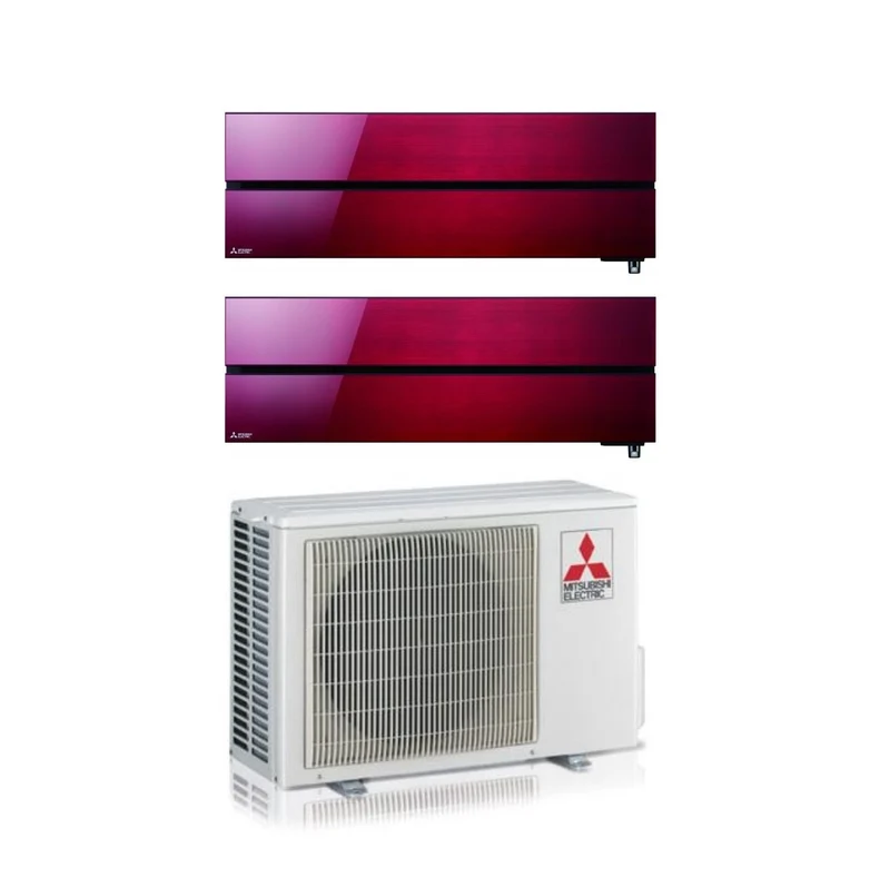 Condizionatore Dual Split Mitsubishi Electric Kirigamine Style Ruby Red 9+12 con MXZ-2F42VF R-32 Wi-Fi Integrato Rosso