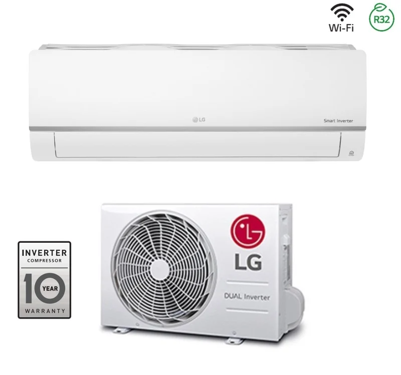 Climatizzatore Condizionatore LG DualCool Inverter Serie Libero Plus 18000 Btu PC18SQ Wi-Fi Integrato R-32 Classe A++/A+
