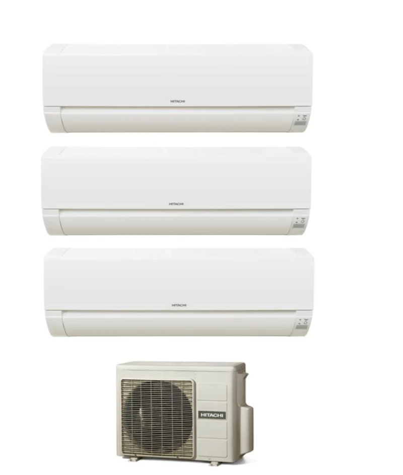 Climatizzatore Condizionatore Trial Split Inverter Hitachi serie Dodai Frostwash 9000+12000+12000 con RAM-53NE3F R-32 Wi-Fi Optional - NOVITA' 9+12+12