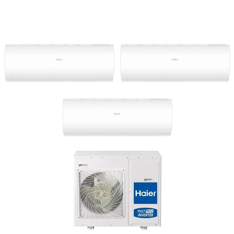 Climatizzatore Condizionatore Haier Trial Split Inverter serie PEARL 12+12+12 con 4U75S2SR5FA R-32 Wi-Fi Integrato 12000+12000+12000