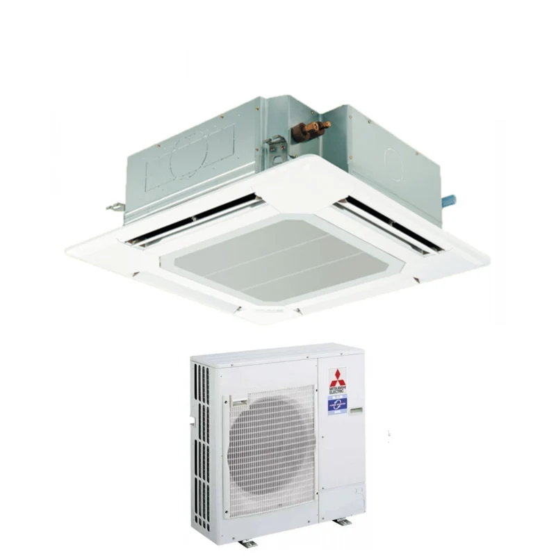 Climatizzatore Condizionatore Mitsubishi Electric a Cassetta Power Inverter 21000 Btu PLA-RP60BA + PUHZ-ZRP60VHA2 Monofase R-410 Con Griglia Standard e Comando Remoto Inclusi