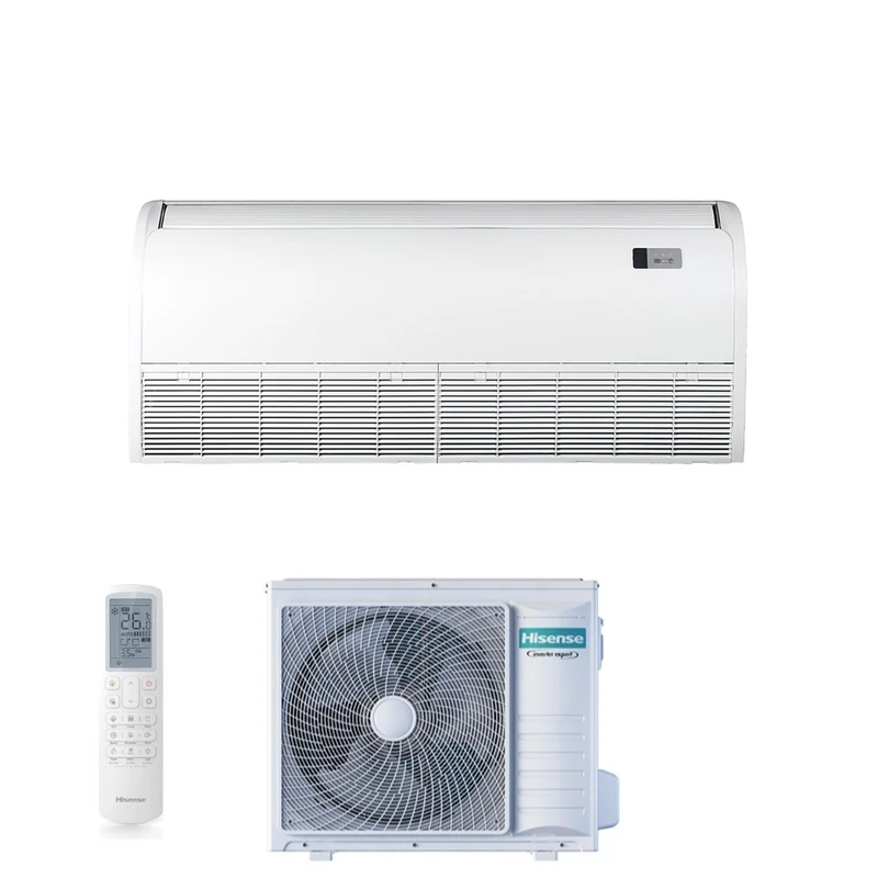 Climatizzatore Condizionatore Hisense Inverter Soffitto / Pavimento serie SUPER 36000 Btu AUV105UR4RC8 + AUW105U4RK7 R-32 Wi-Fi Optional Classe A++/A+ con Telecomando di serie Incluso