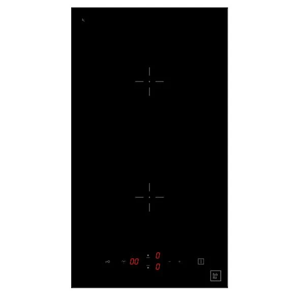 Piano Cottura a Induzione Ad Incasso Fabita FC32B 26717 a 2 Fuochi 30 cm Vetro Nero (LxP) 51x29 9 Livelli di Potenza