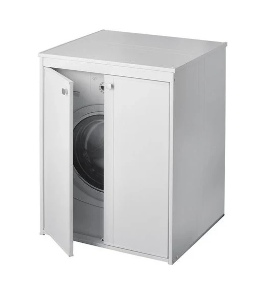 Mobile Coprilavatrice Resina Cm.66X68X88H Bianco