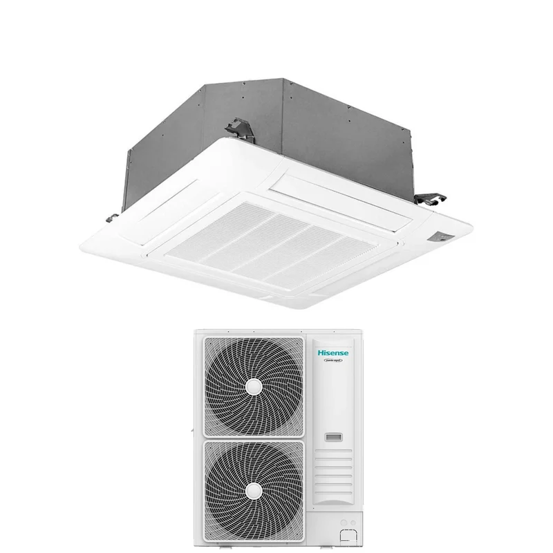 Condizionatore a Cassetta Hisense Turbo 48000 Btu AUC140UR4RKC8 R-32 Wi-Fi Optional con Telecomando e Pannello Incluso