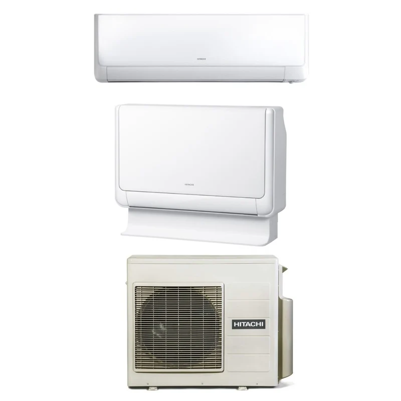 Climatizzatore Condizionatore Hitachi Dual Split Inverter Serie Performance 9000 + Pavimento 18000 con RAM-68NP3E R-32 Wi-Fi Optional 9+18 – Novità