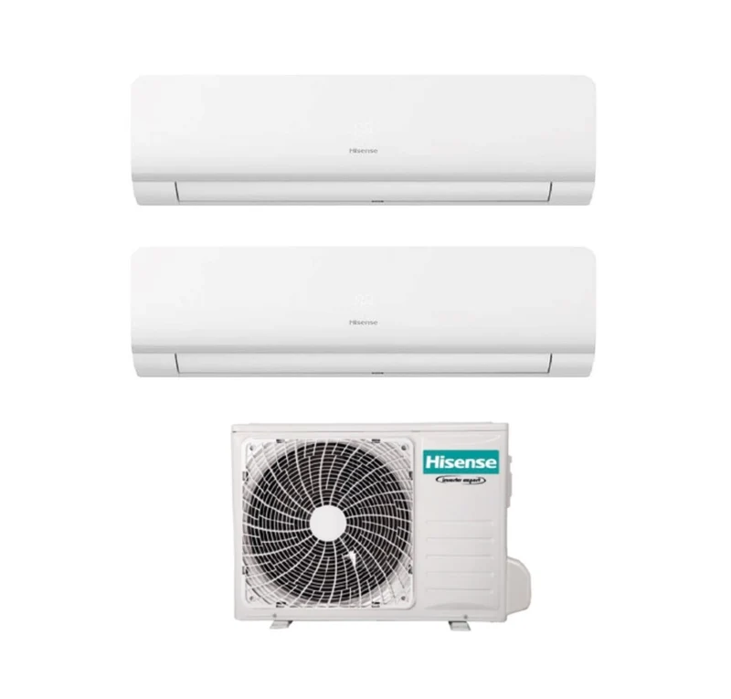 Climatizzatore Condizionatore Hisense Dual Split Inverter serie NEW ENERGY 7+12 con 2AMW52U4RXC R-32 Wi-Fi Integrato 7000+12000 – Novità