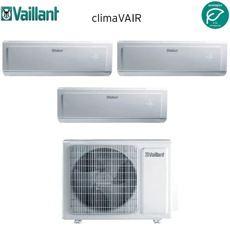 Climatizzatore Condizionatore Vaillant Trial Split Inverter serie CLIMAVAIR PLUS VAI 8 7+9+9 con VAF8-070W3NO R-32 7000+9000+9000