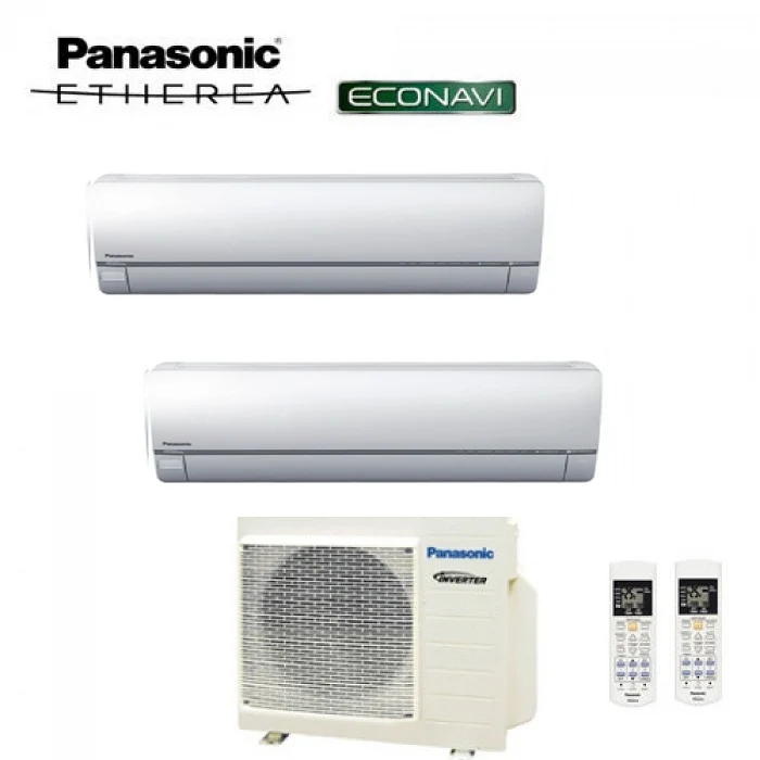 PANASONIC DUAL SPLIT INVERTER ETHEREA WHITE 9000+9000 con CU-2E18SBE