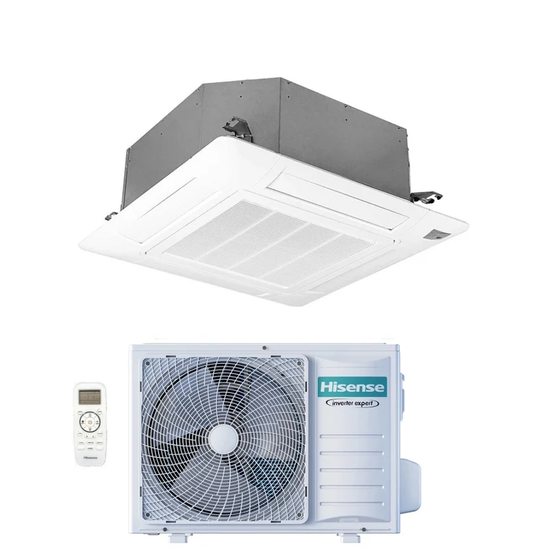 Condizionatore a Cassetta Hisense Turbo 9000 Btu ACT26UR4RCC8 R-32 Wi-Fi Optional con Telecomando e Pannello Incluso