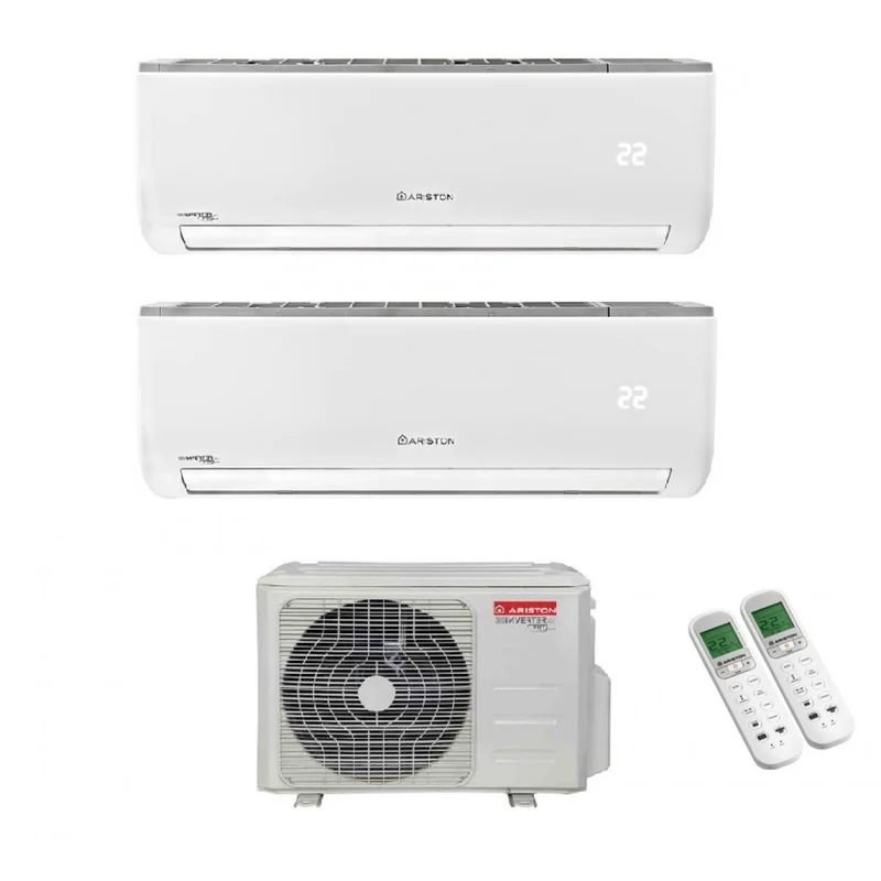 CLIMATIZZATORE CONDIZIONATORE ARISTON DUAL SPLIT INVERTER serie NEVIS 12+12 con DUAL 55 XD0B-O 12000+12000