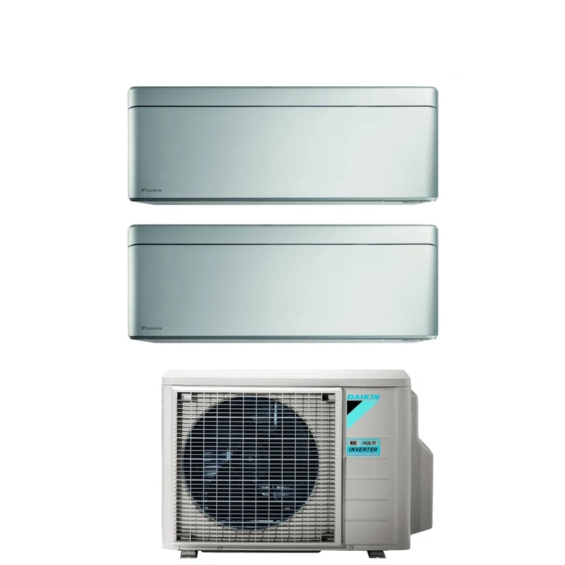 Condizionatore Dual Split Daikin Stylish Total Silver 12+15 con 2MXM68A R-32 Wi-Fi Integrato Grigio Garanzia Italiana