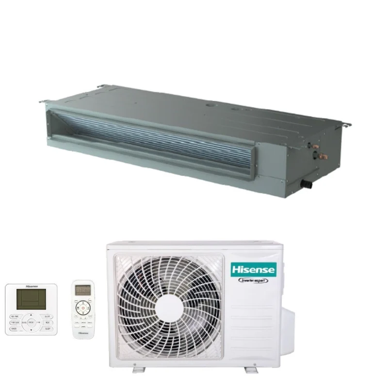 Climatizzatore Condizionatore Hisense Inverter Canalizzato Canalizzabile 24000 Btu AUD71UX4RCL4 R-32 Wi-Fi Optional con Telecomando di Serie e Cablato - Novità