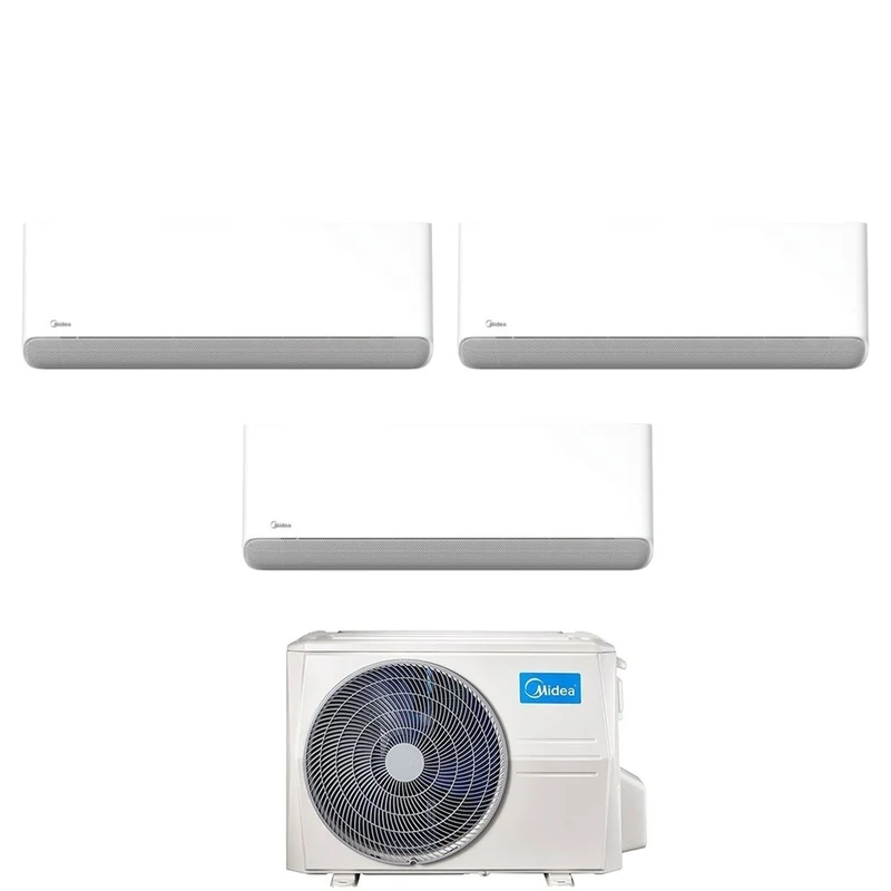 Condizionatore Trial Split Midea Breezeless E 9+9+9 con M3OA-27HFN8-Q R-32 Wi-Fi Integrato