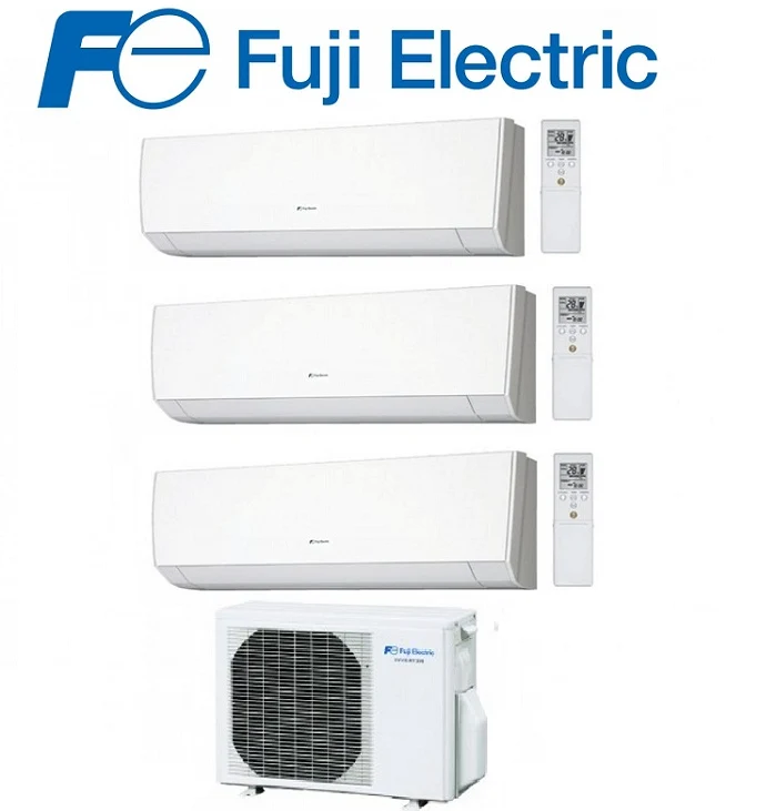 CLIMATIZZATORE CONDIZIONATORE FUJI ELECTRIC INVERTER TRIAL SPLIT A PARETE serie LM 7+9+9 con ROG18L 7000+9000+9000