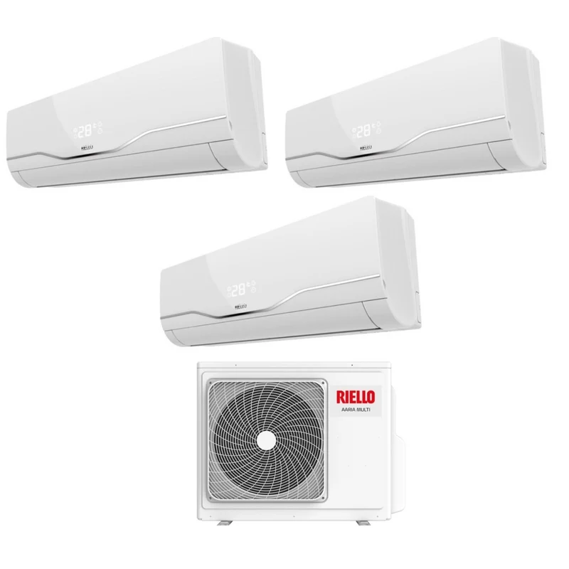 Climatizzatore Condizionatore Riello Trial Split Inverter serie Aaria Plus 7+7+7 con Aaria Multi 355 P R-32 Wi-Fi Optional 7000+7000+7000