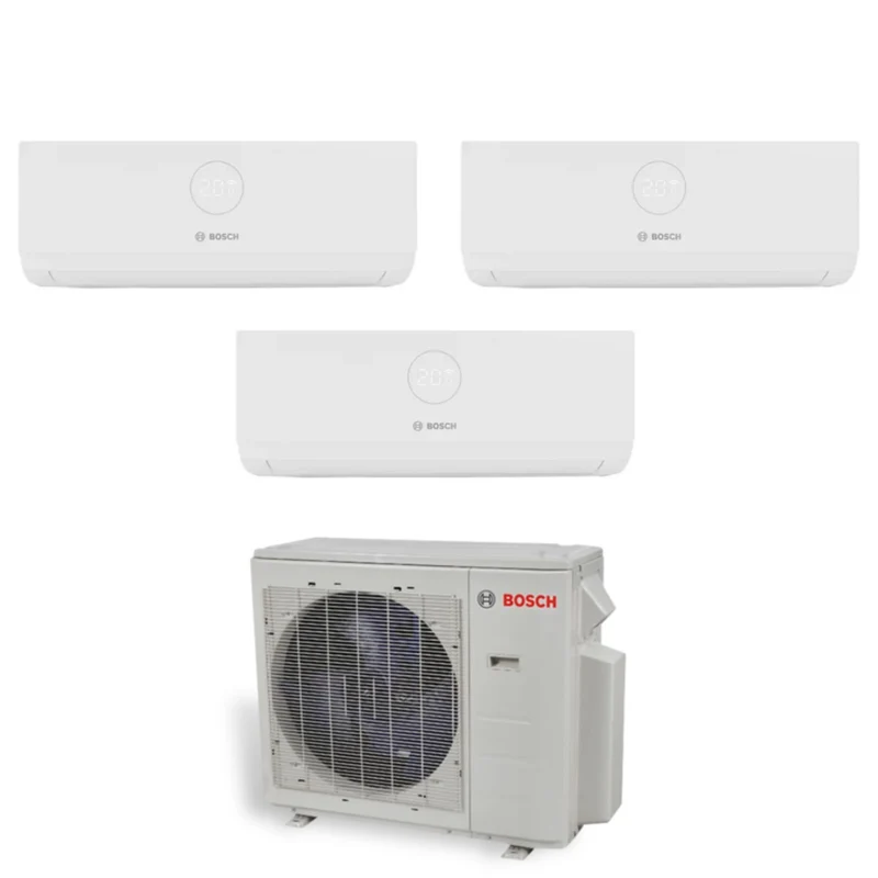 Climatizzatore Condizionatore Bosch Trial Split Inverter serie CLIMATE 3000i 9+12+12 con MS 27 OUE R-32 Wi-Fi Optional 9000+12000+12000