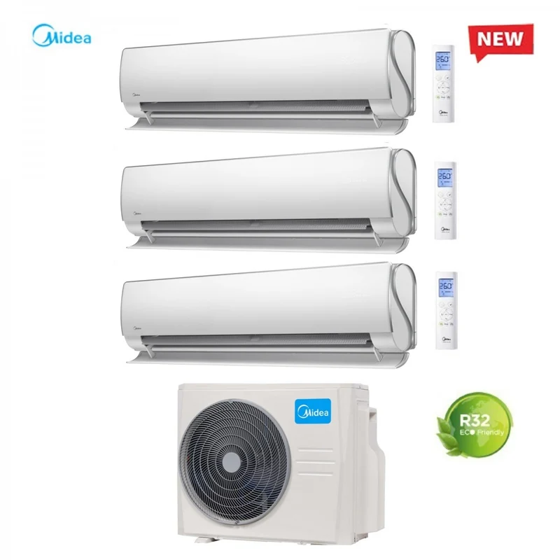 CLIMATIZZATORE CONDIZIONATORE MIDEA TRIAL SPLIT INVERTER serie ULTIMATE COMFORT 9+9+12 con M3OF-21HFN8-Q R-32 Wi-Fi 9000+9000+12000