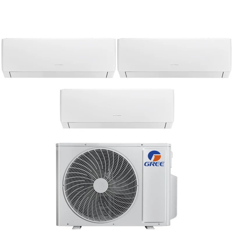 Climatizzatore Condizionatore Gree Trial Split Inverter serie PULAR 7+12+12 con GWHD(28)NK6OO R-32 Wi-Fi Integrato 7000+12000+12000
