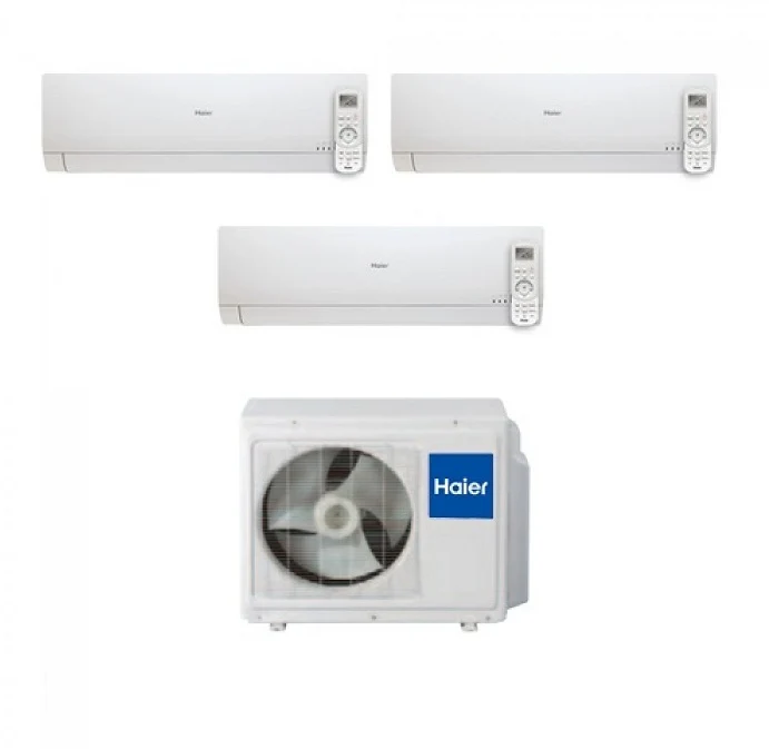 CLIMATIZZATORE CONDIZIONATORE HAIER TRIAL SPLIT INVERTER serie BREZZA (BS4) 7+7+9 con 3U19FS1ERA Classe A++ 7000+7000+9000