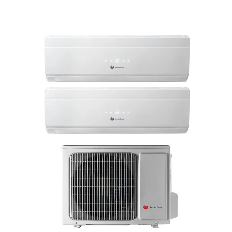 Climatizzatore Condizionatore Hermann Saunier Duval Dual Split Inverter serie UNI COMFORT 7+12 con SDH19-050MC2NO R-32 7000+12000