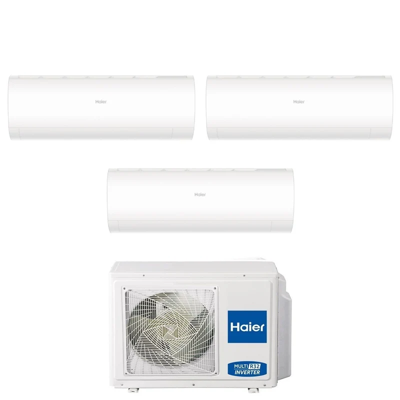 Climatizzatore Condizionatore Haier Trial Split Inverter serie PEARL 7+9+12 con 3U55S2SR5FA R-32 Wi-Fi Integrato 7000+9000+12000