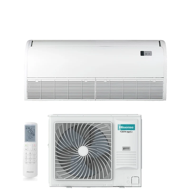 Climatizzatore Condizionatore Hisense Inverter Soffitto / Pavimento serie TURBO 60000 Btu AUV175UR4RC4 + AUW175U6RP4 R-32 Wi-Fi Optional con Telecomando di serie Incluso