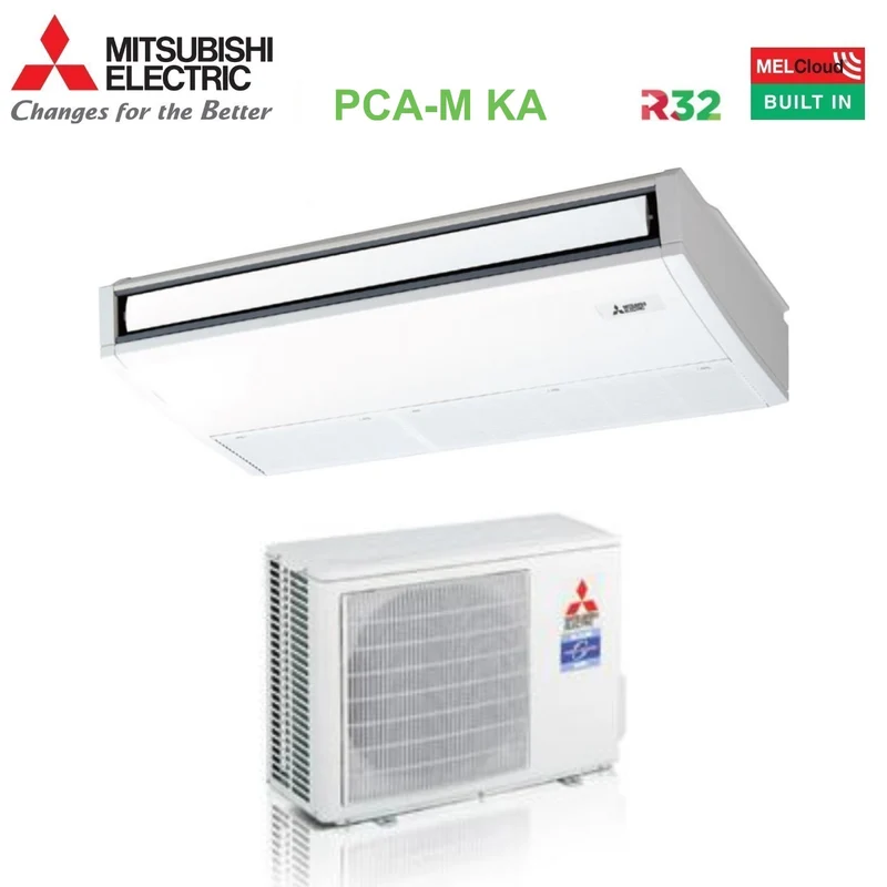 Climatizzatore Condizionatore Mitsubishi Electric Pensile a Soffitto Power Inverter Serie P 18000 Btu PCA-M50KA R-32 Wi-Fi Optional
